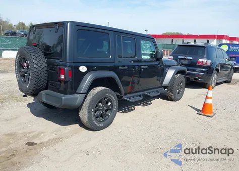 2022 Jeep Wrangler Unlimited Willys из США, поврежденный, VIN 1C4HJXDM8NW174277